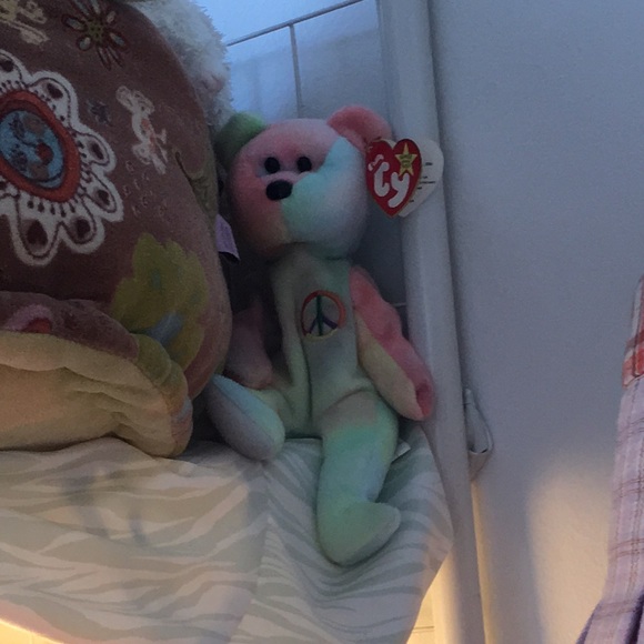 Rare ty Peace Bear beanie baby perfect construction with tag errors - Picture 15 of 15